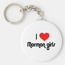 I love Mormon girls Keychain