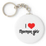 I love Mormon girls Keychain I love Mormon girls Keychain