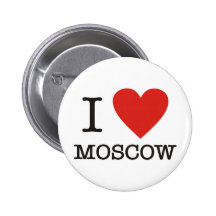 I love Moscow Pinback Button