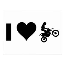 I Love Motocross Postcard