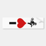 I Love Motocross (Vertical) Bumper Sticker