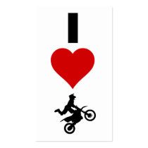 I Love Motocross (Vertical) Business Card