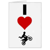I Love Motocross (Vertical) Card