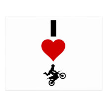 I Love Motocross (Vertical) Post Card