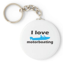 I Love Motorboating Key Chain