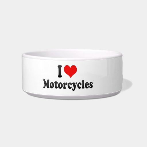 I love Motorcycles Pet Water Bowls