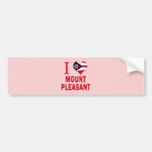 I love Mount Pleasant, Ohio Bumper Sticker