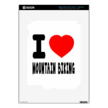 I Love Mountain Biking Decal For iPad 3