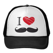 I Love MOUSTACHE Hat