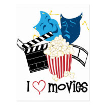 I Love Movies Postcards
