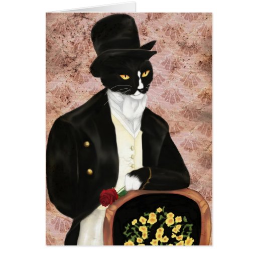 I Love Mr. Darcy Romantic Cat Card