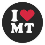 I LOVE MT stickers