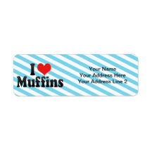 I Love Muffins Custom Return Address Labels