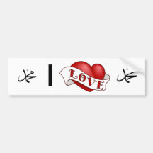 I Love Muhammad Bumper Sticker