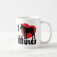 I Love Mules Coffee Mug