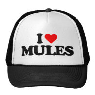 I LOVE MULES TRUCKER HAT