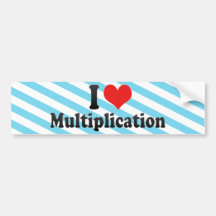 I Love Multiplication Bumper Stickers