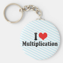 I Love Multiplication Key Chains