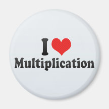 I Love Multiplication Magnets