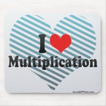 I Love Multiplication Mouse Pad