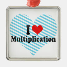 I Love Multiplication Ornaments