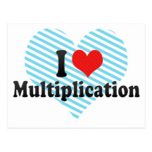 I Love Multiplication Postcard