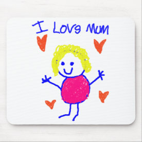 I Love Mum Mouse Mat