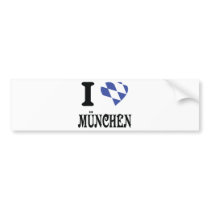 I love München icon bumper stickers