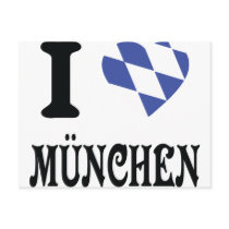 I love München icon postcards