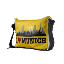 I Love Munich city of skyline - curing ashes Courier Bag