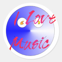 I Love Music #4 Stickers