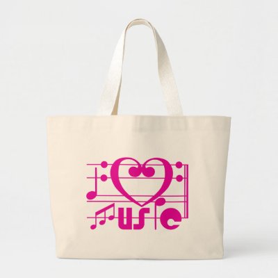 I LOVE MUSIC bags