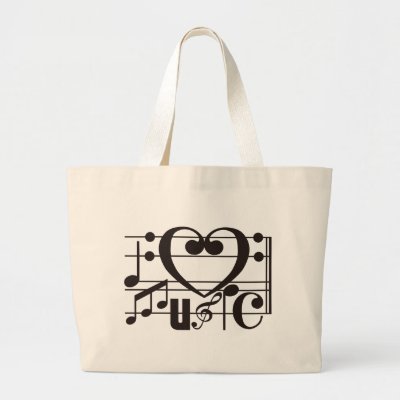 I LOVE MUSIC bags