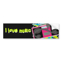I love Music Bumper Sticker bumper stickers