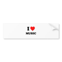 I Love Music Bumper Stickers