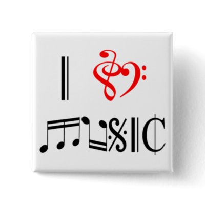 I Love Music buttons