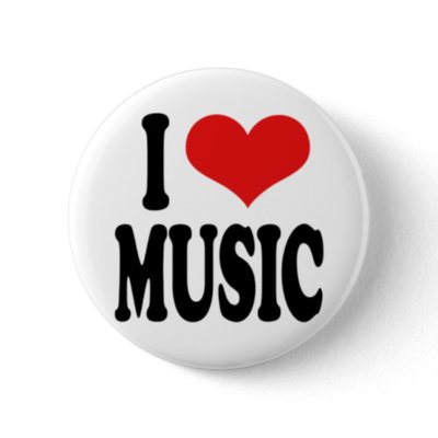 I Love Music buttons