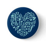 I Love Music Button buttons