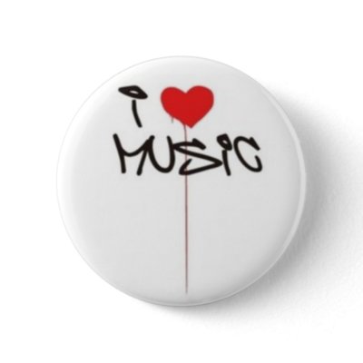 I Love Music buttons