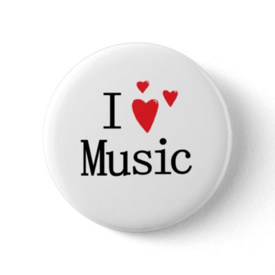 I Love Music buttons