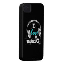 I Love Music iPhone 4 Case-Mate Case