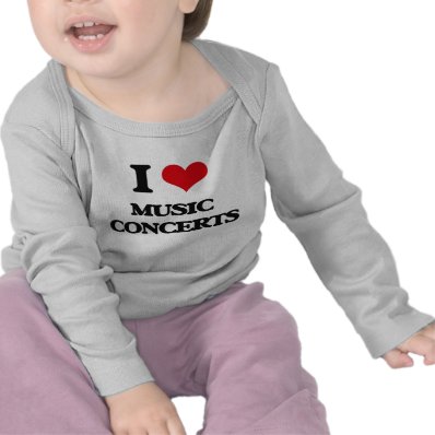 I Love Music Concerts T Shirts