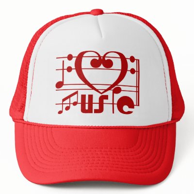 I LOVE MUSIC hats