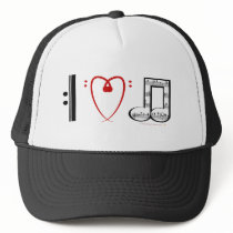 I Love Music (I heart notes) Trucker Hat