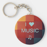 I LOVE MUSIC Keychain