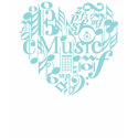 I Love Music Ladies Twofer Sheer T-Shirt shirt