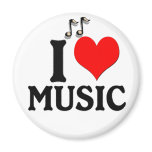 I Love Music Refrigerator Magnet