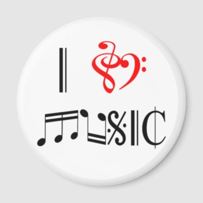 I Love Music magnets