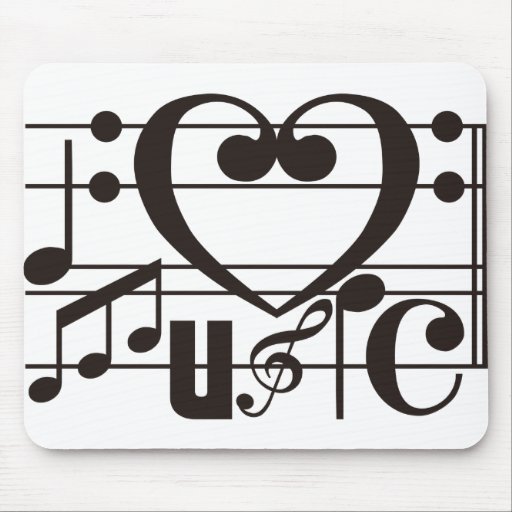 I LOVE MUSIC MOUSE MATS