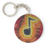 I Love Music Notes Tie Dye PhatDyes keychains